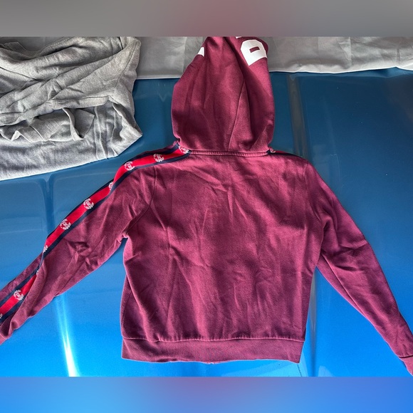 Duo Outerwear Combo:PINK brand Crewneck sweatshirt and Burgundy Hoodie, Size Med - Picture 7 of 16